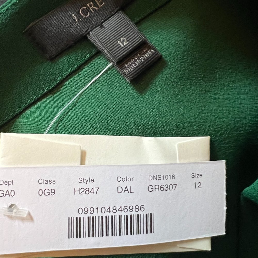 J Crew Alexa Wrap Green Blouse - Picture 7 of 9
